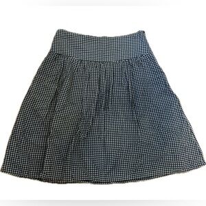 Banana Republic Houndstooth Cotton and Silk Skirt Size 2 Black and White